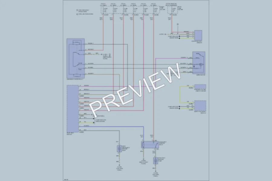 2005 BMW 545i Wiper Washer wiring diagram preview