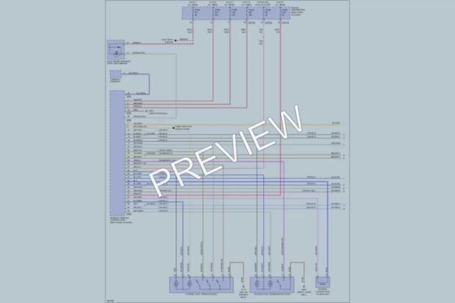 2005 BMW X3 Power Door Locks wiring diagram preview