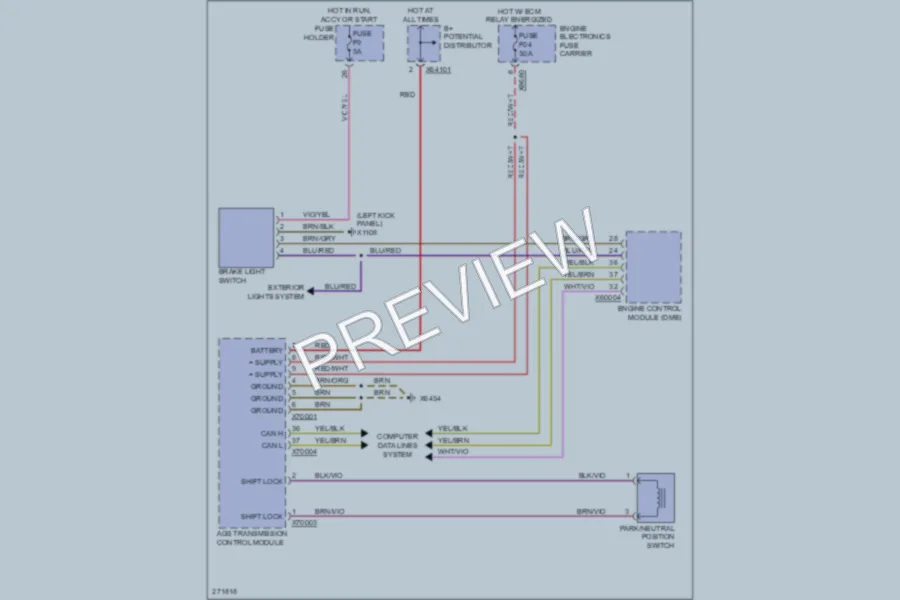 2005 BMW X5 Shift Interlock wiring diagram preview