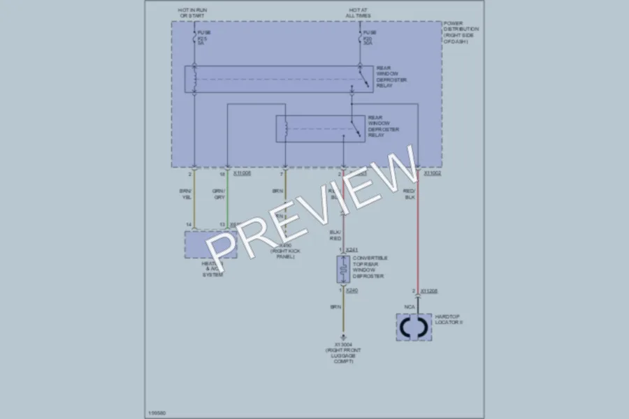 2005 BMW Z4 Defoggers wiring diagram preview