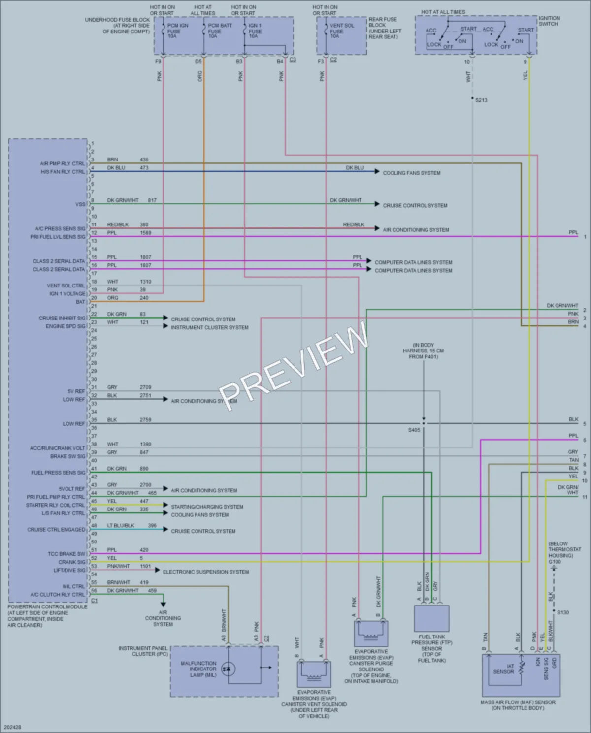 2005 Cadillac DeVille Engine Performance wiring diagram preview