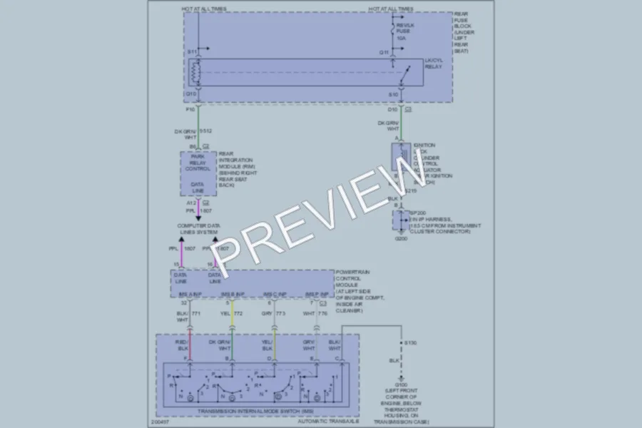 2005 Cadillac DeVille Shift Interlock wiring diagram preview