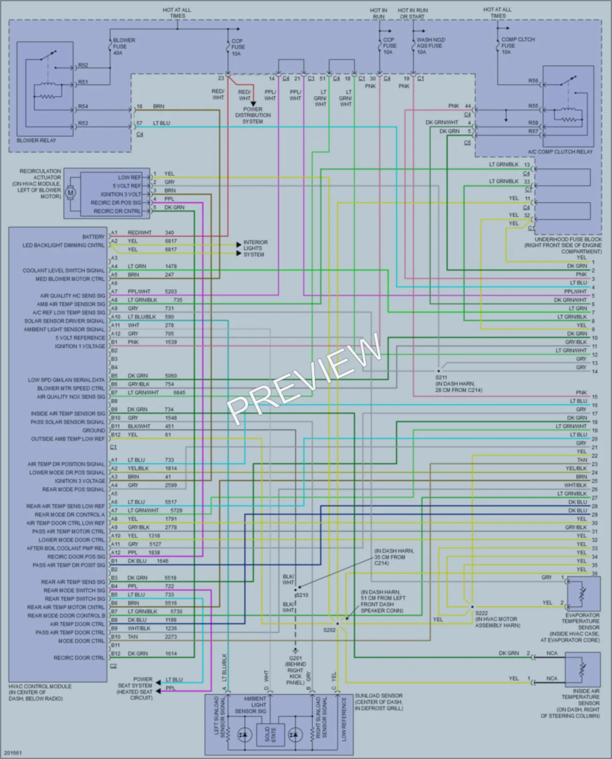 2005 Cadillac STS Air Conditioning wiring diagram preview
