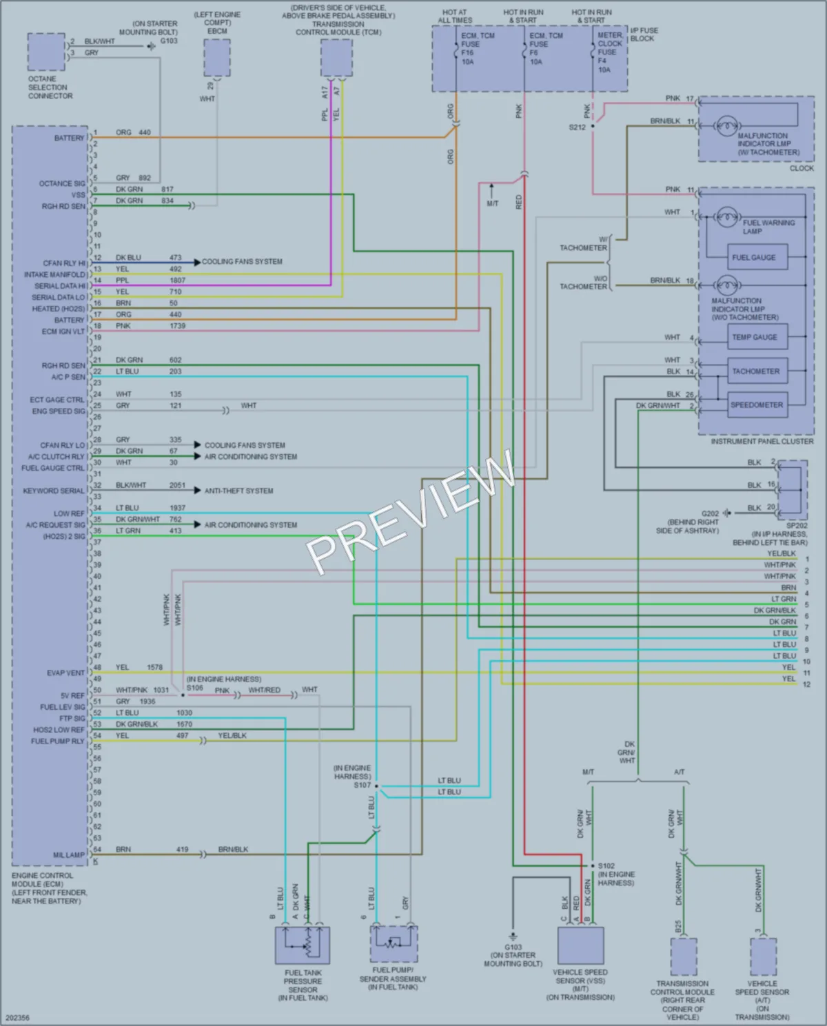 2005 Chevrolet Aveo Engine Performance wiring diagram preview