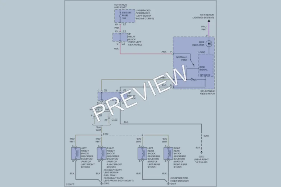 2005 Chevrolet 3500 Electronic Suspension wiring diagram preview