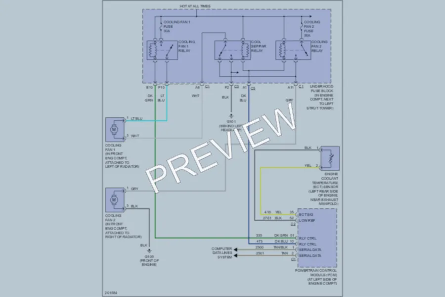 2005 Chevrolet Cobalt Cooling Fan wiring diagram preview