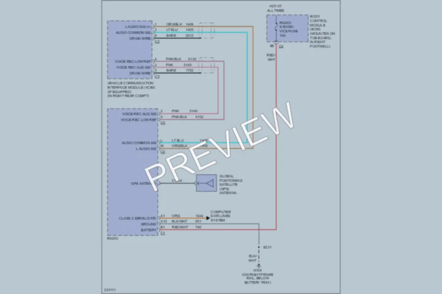 2005 Chevrolet Corvette Navigation wiring diagram preview