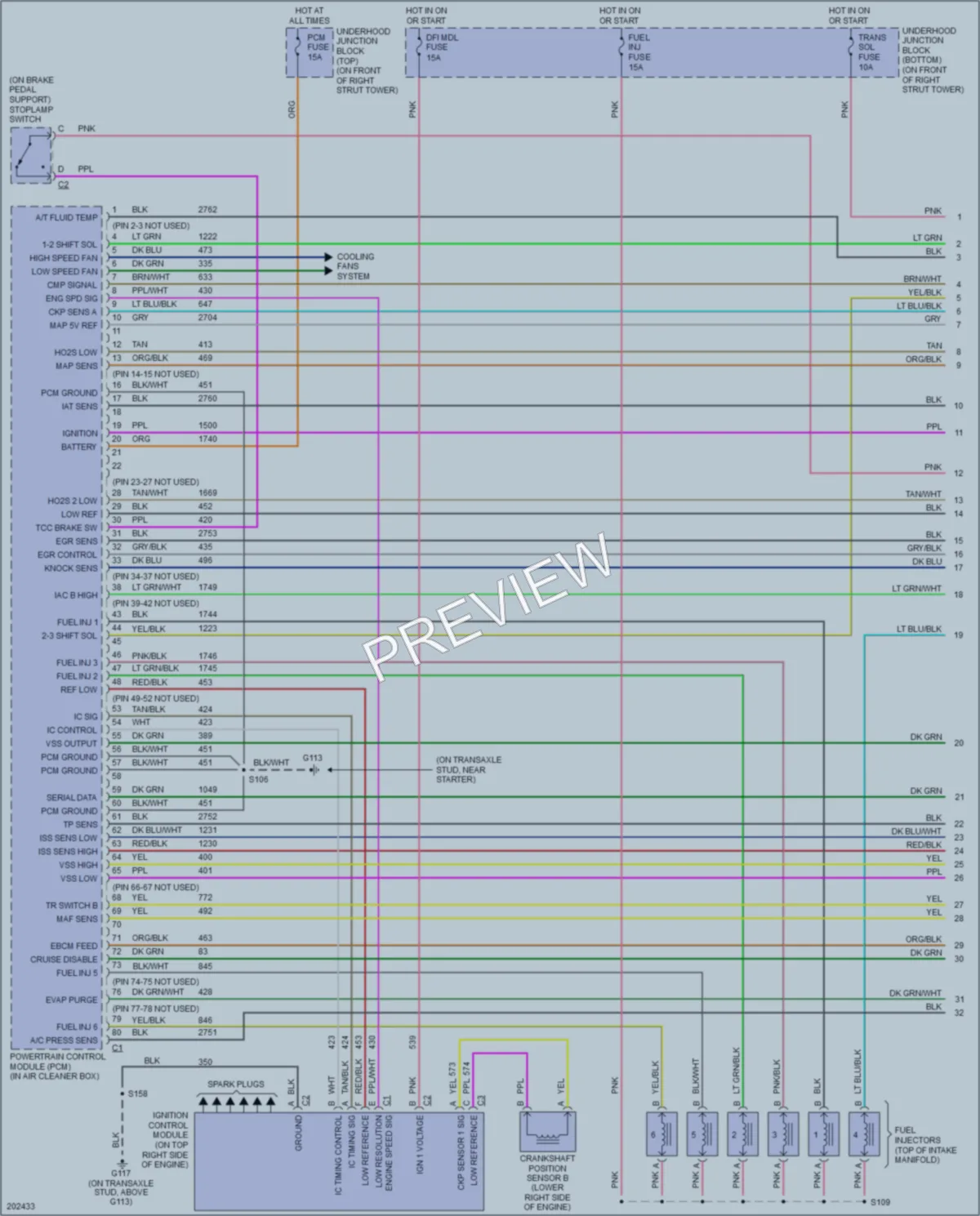 2005 Chevrolet Impala Engine Performance wiring diagram preview