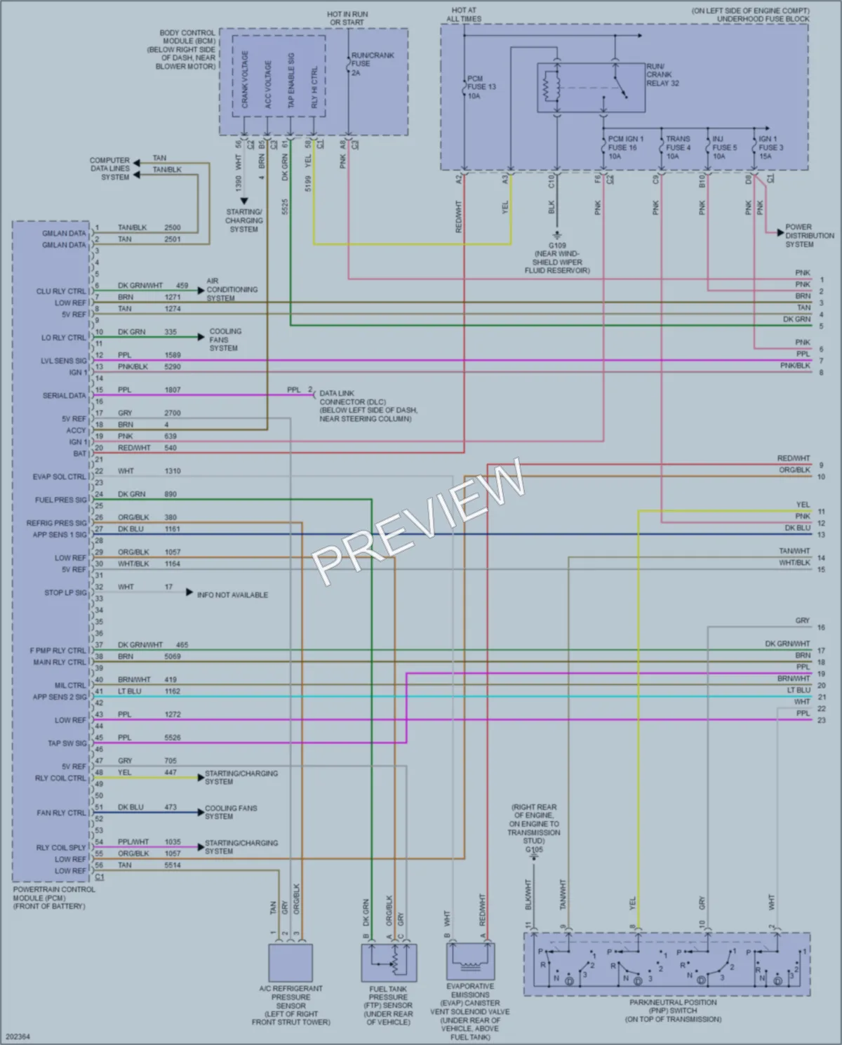 2005 Chevrolet Malibu Engine Performance wiring diagram preview