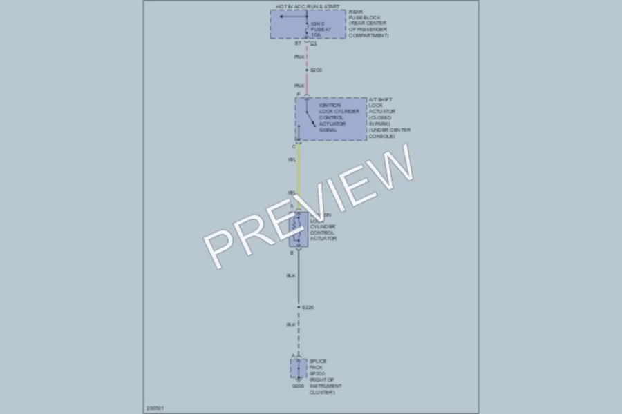 2005 Chevrolet SSR Shift Interlock wiring diagram preview