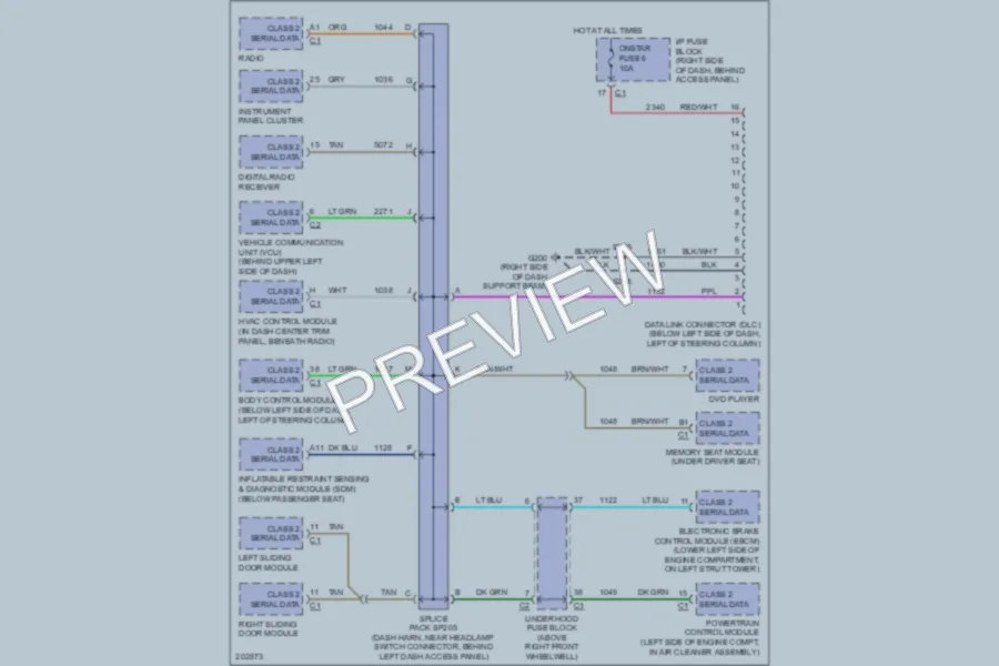 2005 Chevrolet Uplander Computer Data Lines wiring diagram preview