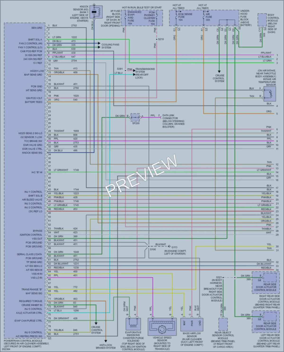 2005 Chevrolet Venture Engine Performance wiring diagram preview