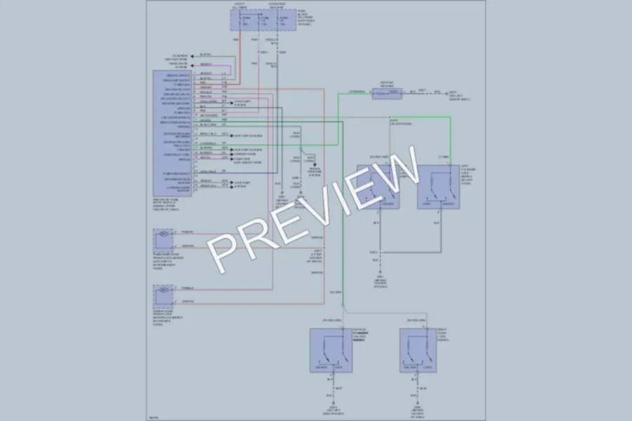 2005 Chrysler PTCruiser Power Door Locks wiring diagram preview