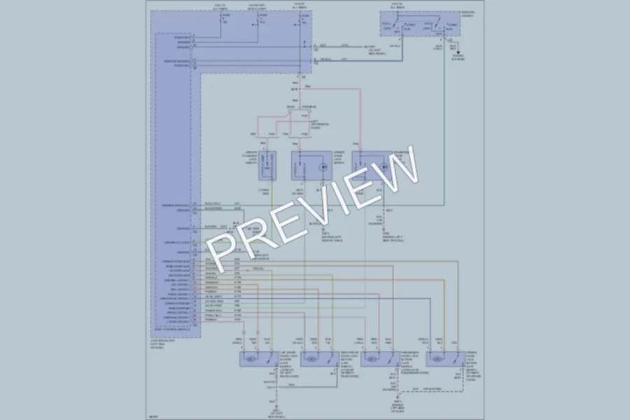2005 Chrysler 4D Sedan Power Door Locks wiring diagram preview