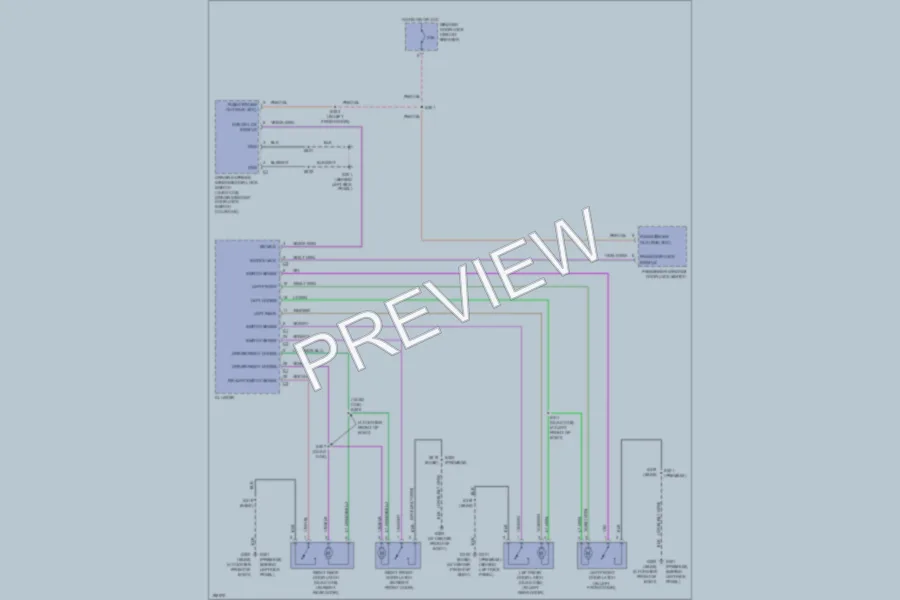 2005 Dodge Dakota Power Door Locks wiring diagram preview