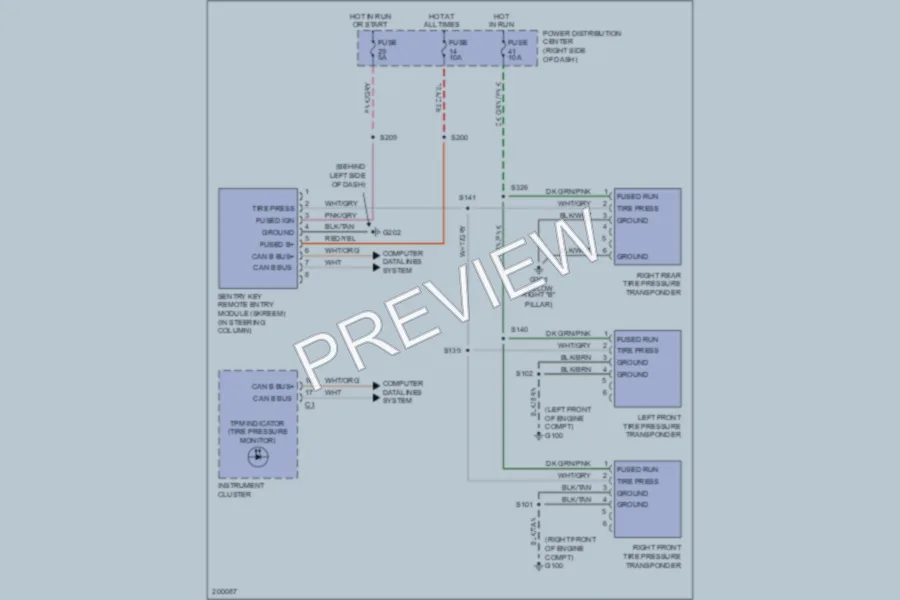 2005 Dodge Magnum Warning Systems wiring diagram preview