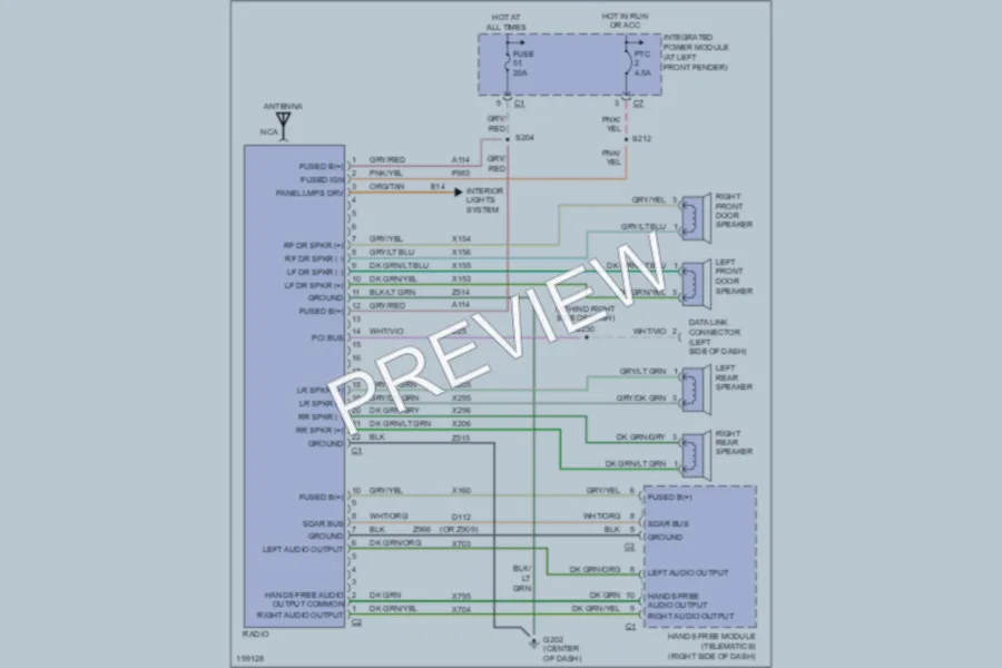 2005 Dodge R3500 Radio wiring diagram preview
