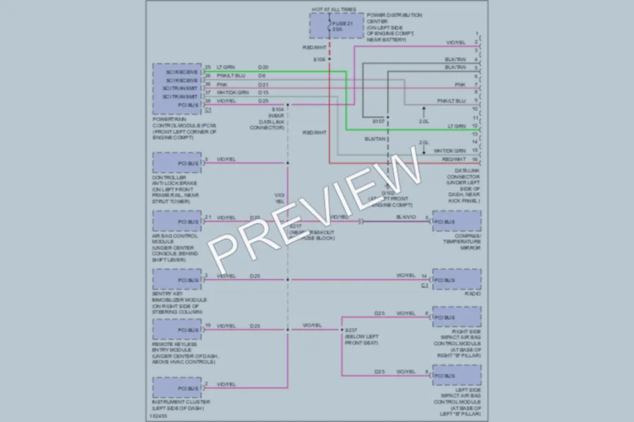 2005 Dodge SX20 Computer Data Lines wiring diagram preview
