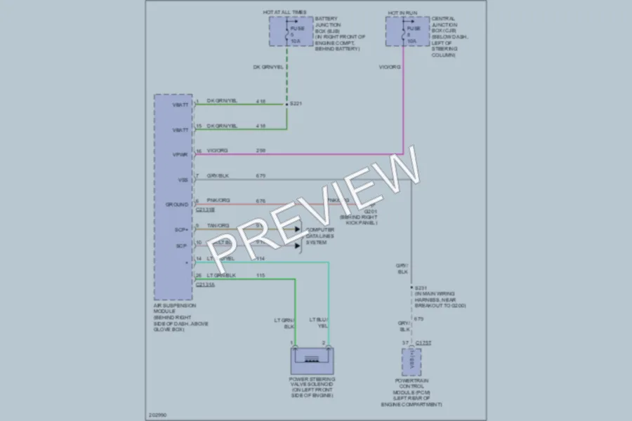2005 Ford CrownVictoria Electronic Power Steering wiring diagram preview