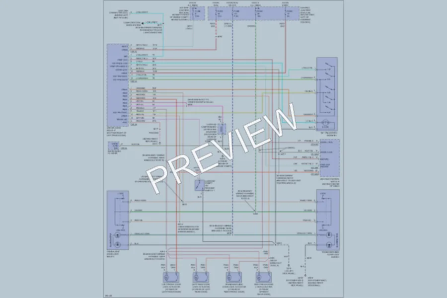 2005 Ford CrownVictoria Power Door Locks wiring diagram preview