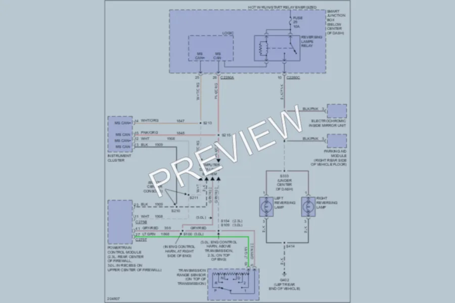 2005 Ford Escape Exterior Lights wiring diagram preview