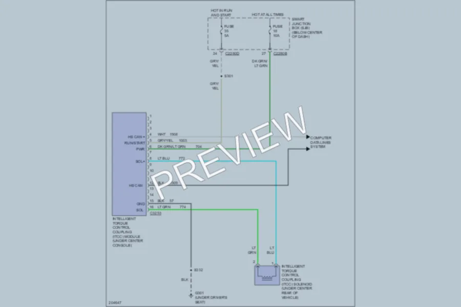 2005 Ford EscapeHybrid Transmission wiring diagram preview
