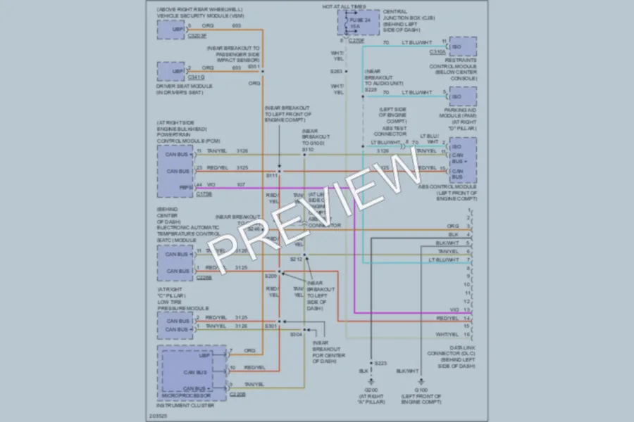 2005 Ford Explorer Computer Data Lines wiring diagram preview