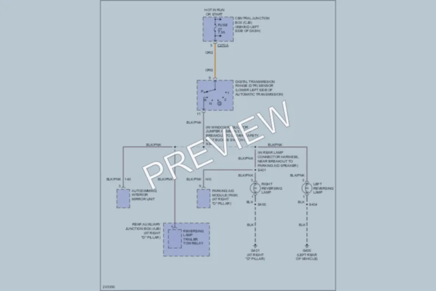 2005 Ford Explorer Exterior Lights wiring diagram preview