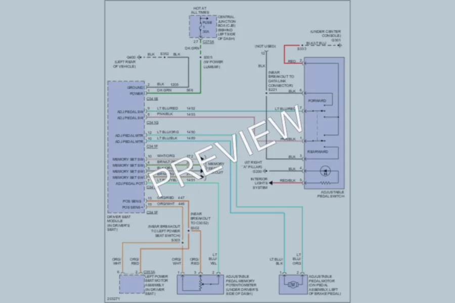 2005 Ford Explorer Memory Systems wiring diagram preview