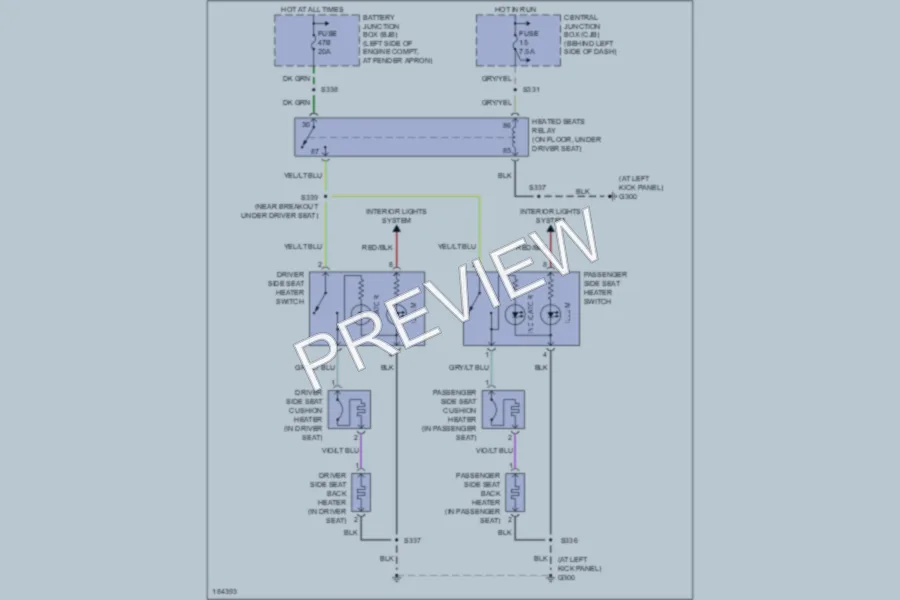 2005 Ford ExplorerSportTrac Power Seats wiring diagram preview