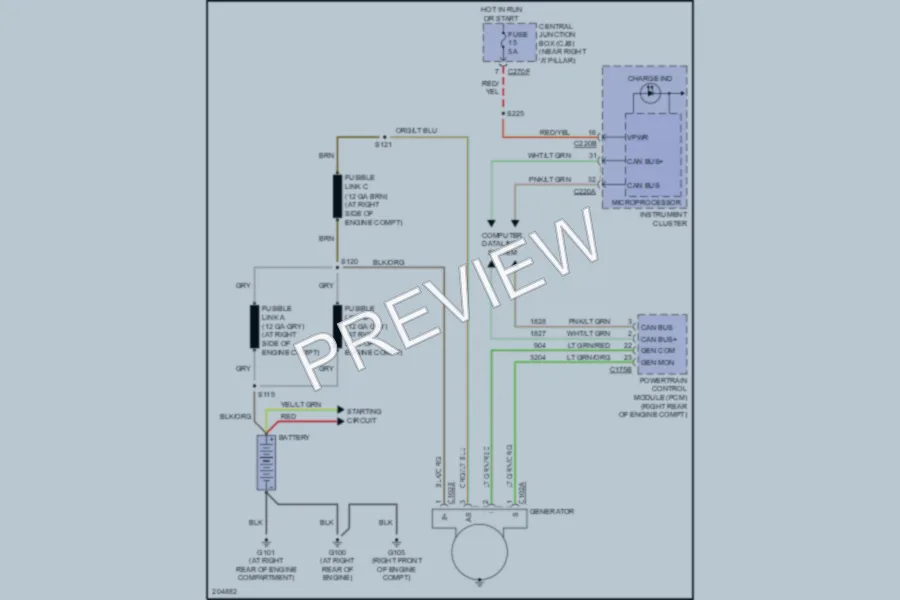 2005 Ford F150 Starting Charging wiring diagram preview