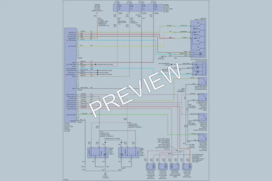 2005 Ford F250 Super Duty Power Door Locks wiring diagram preview