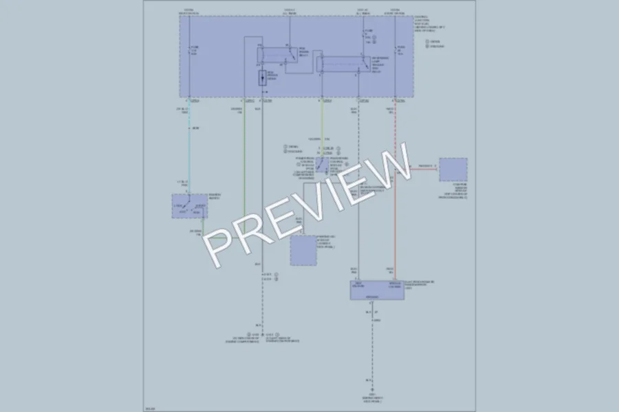 2005 Ford F450ChsCab Power Mirrors wiring diagram preview