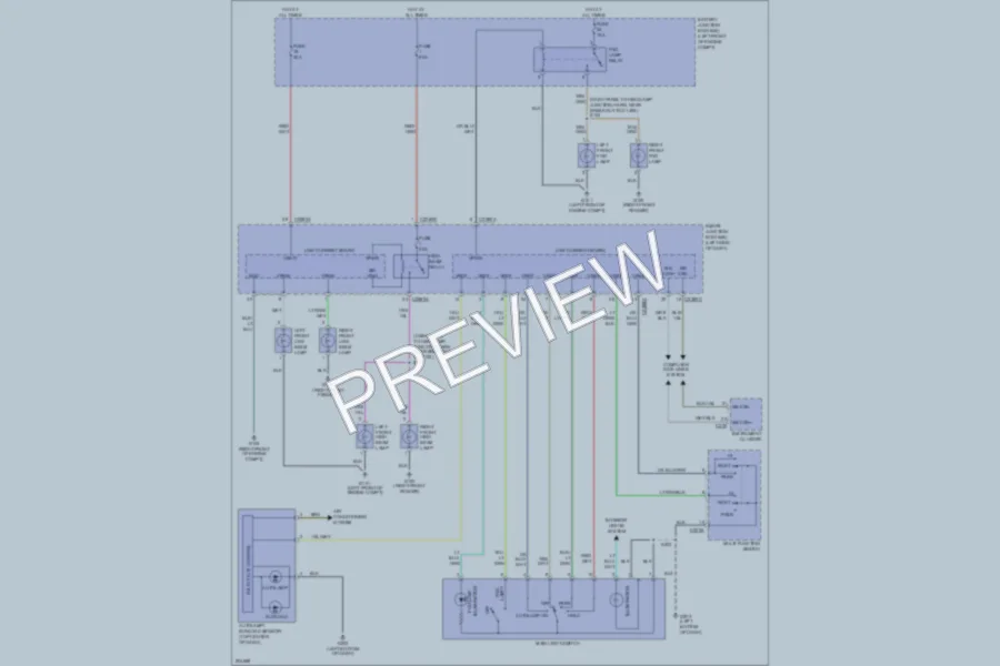 2005 Ford FiveHundred Headlights wiring diagram preview