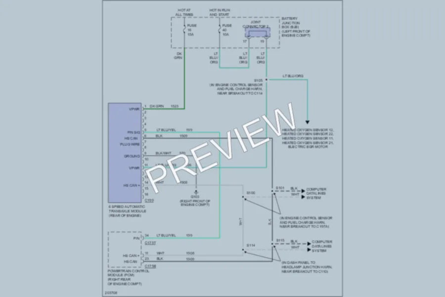 2005 Ford FiveHundred Transmission wiring diagram preview