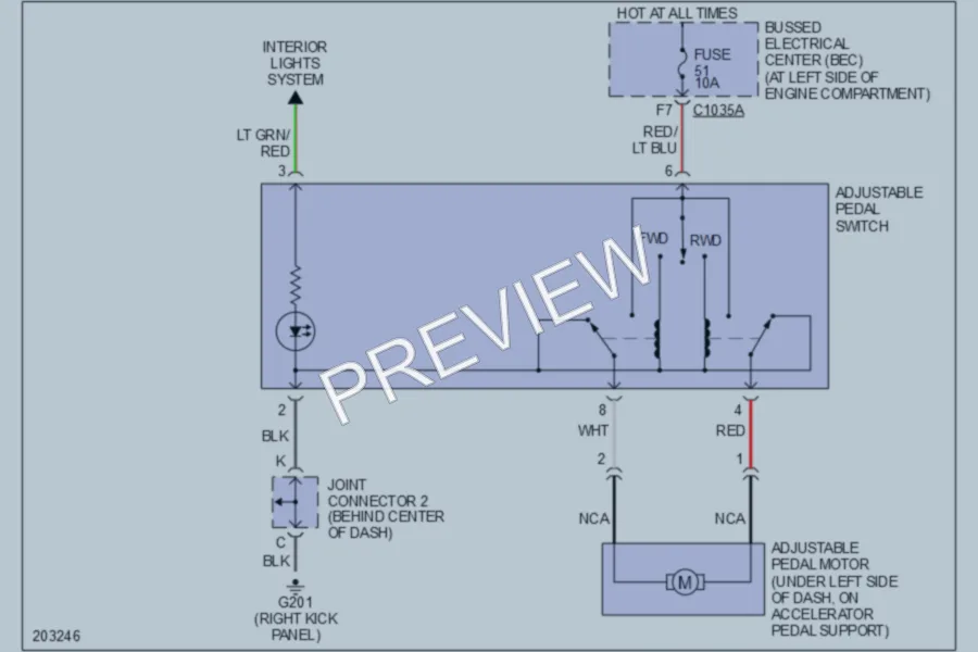 2005 Ford Freestar Power Seats wiring diagram preview