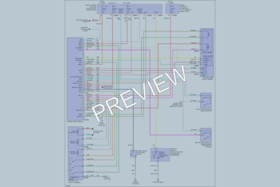 2005 Ford Freestar Trunk Tailgate Fuel Door wiring diagram preview