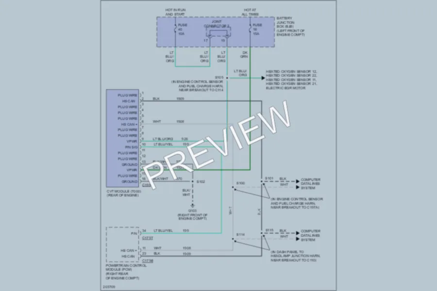 2005 Ford Freestyle Transmission wiring diagram preview
