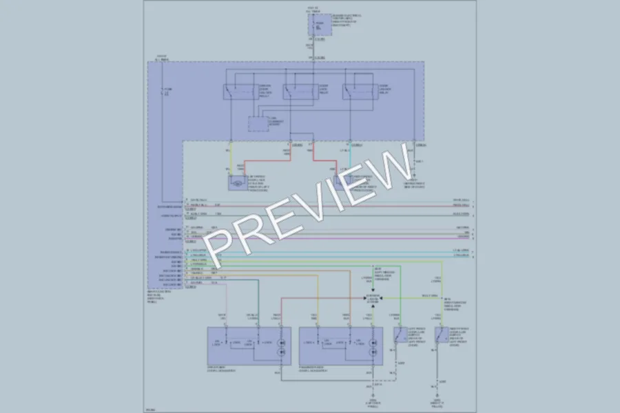 2005 Ford Mustang Power Door Locks wiring diagram preview