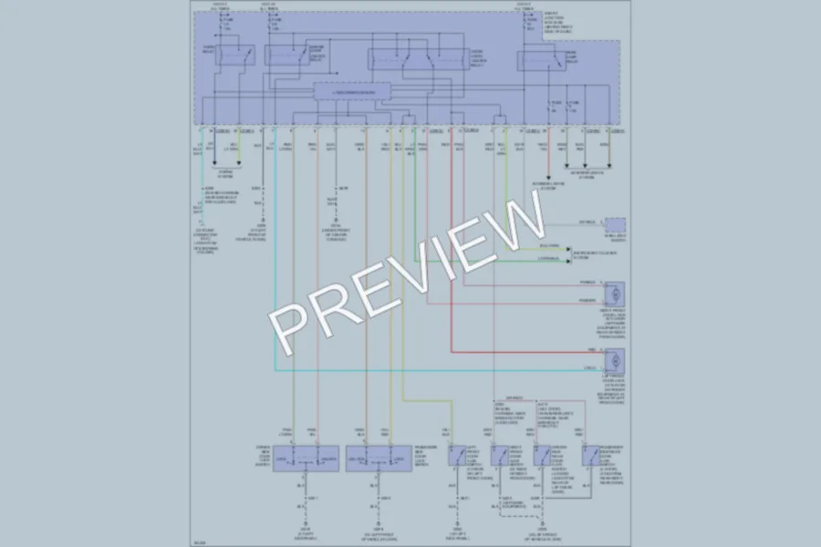 2005 Ford Ranger Power Door Locks wiring diagram preview