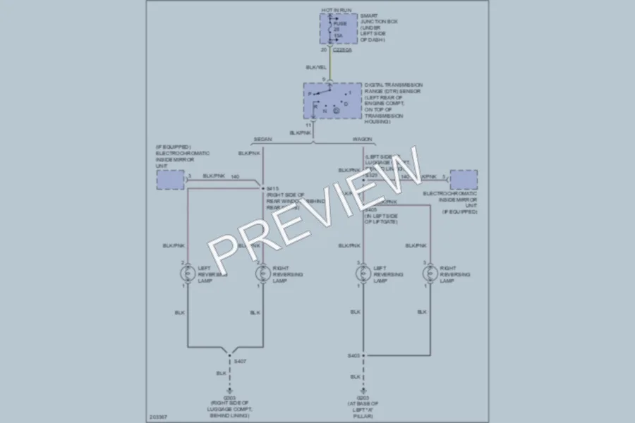 2005 Ford Taurus Exterior Lights wiring diagram preview