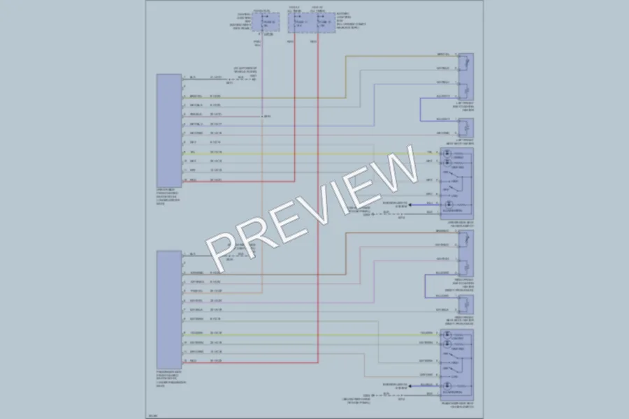 2005 Ford Thunderbird Power Seats wiring diagram preview