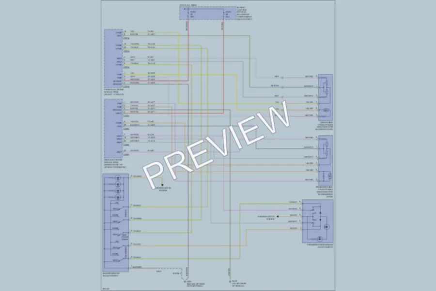 2005 Ford Thunderbird Power Windows wiring diagram preview
