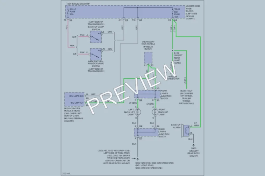 2005 GMC 1500 Exterior Lights wiring diagram preview
