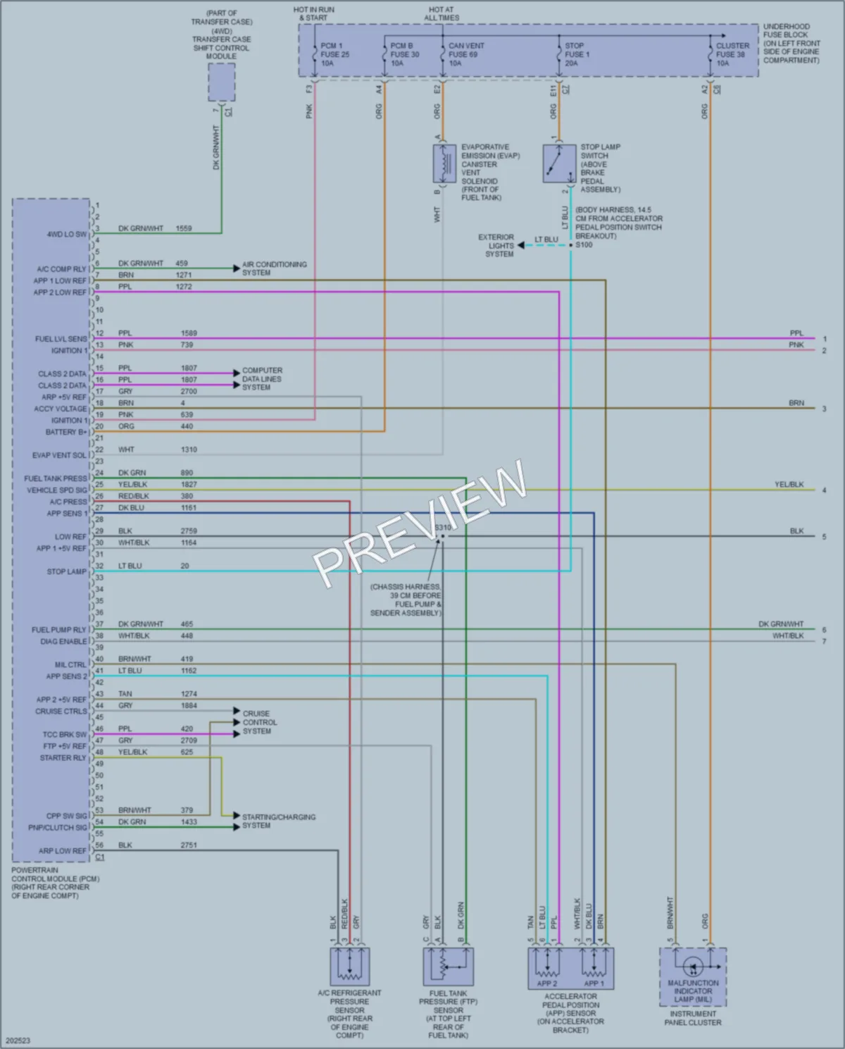 2005 GMC Canyon Engine Performance wiring diagram preview