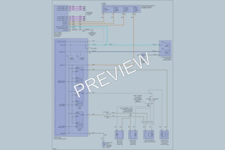 2005 GMC Canyon Power Door Locks wiring diagram preview