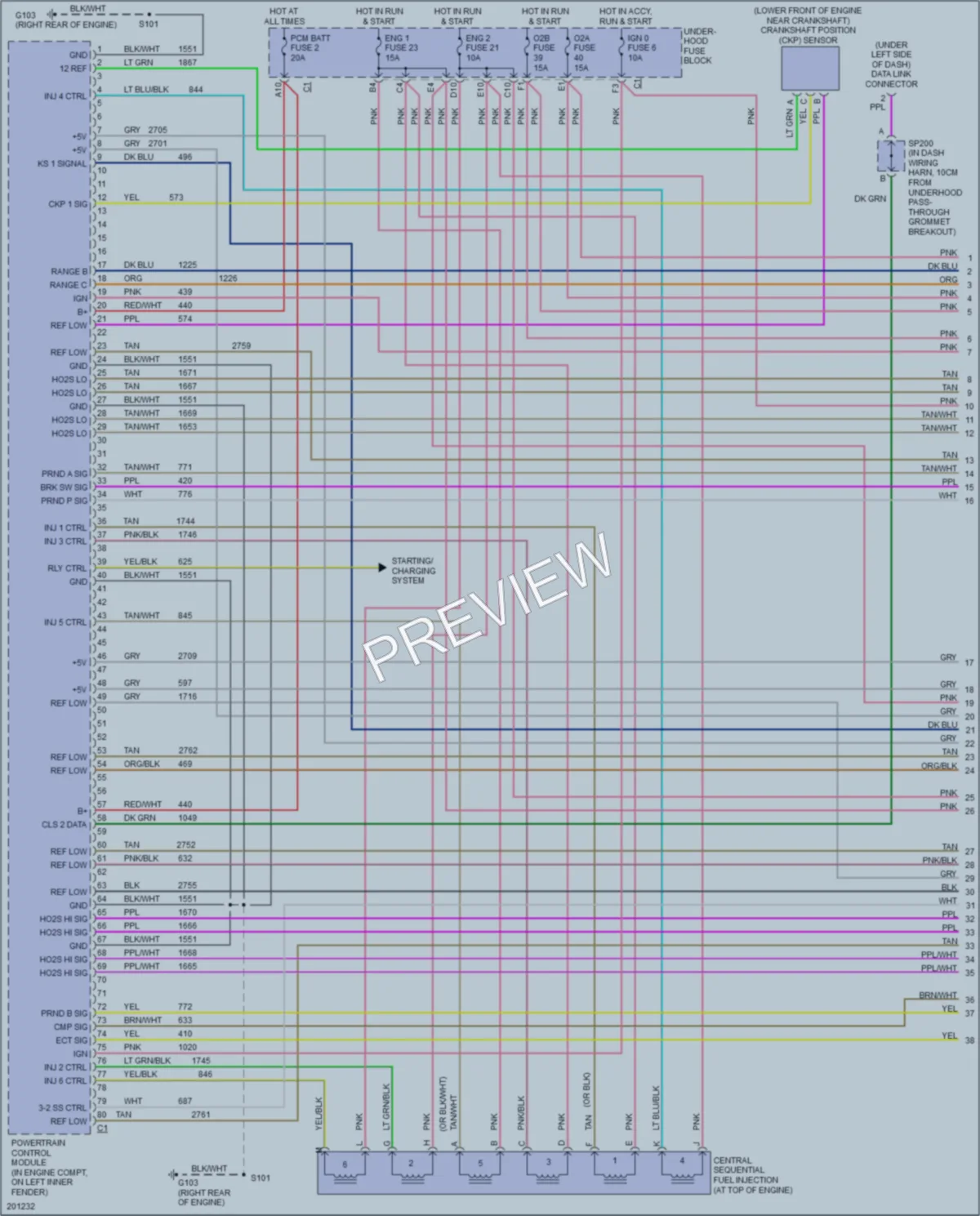 2005 GMC G2500 Engine Performance wiring diagram preview