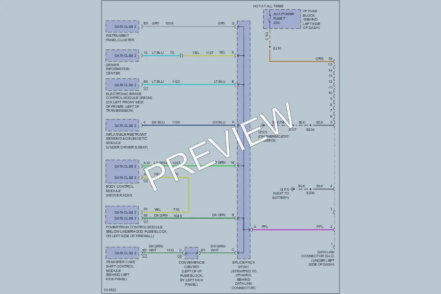 2005 GMC Safari Computer Data Lines wiring diagram preview