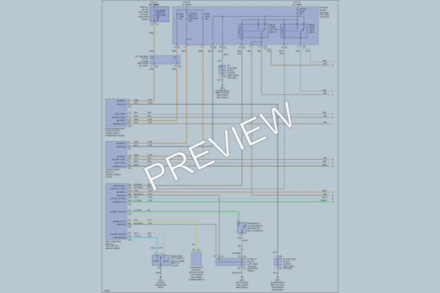 2005 HUMMER H2 Power Door Locks wiring diagram preview
