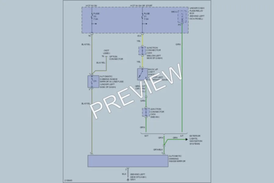 2005 Honda Accord Power Mirrors wiring diagram preview